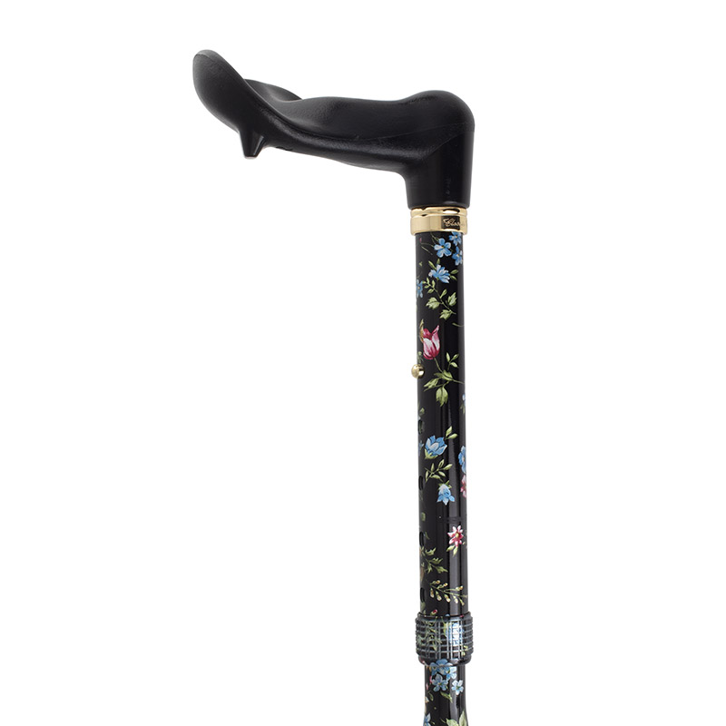 walkingsticks cane orthopaedic folding adjustable walking floral